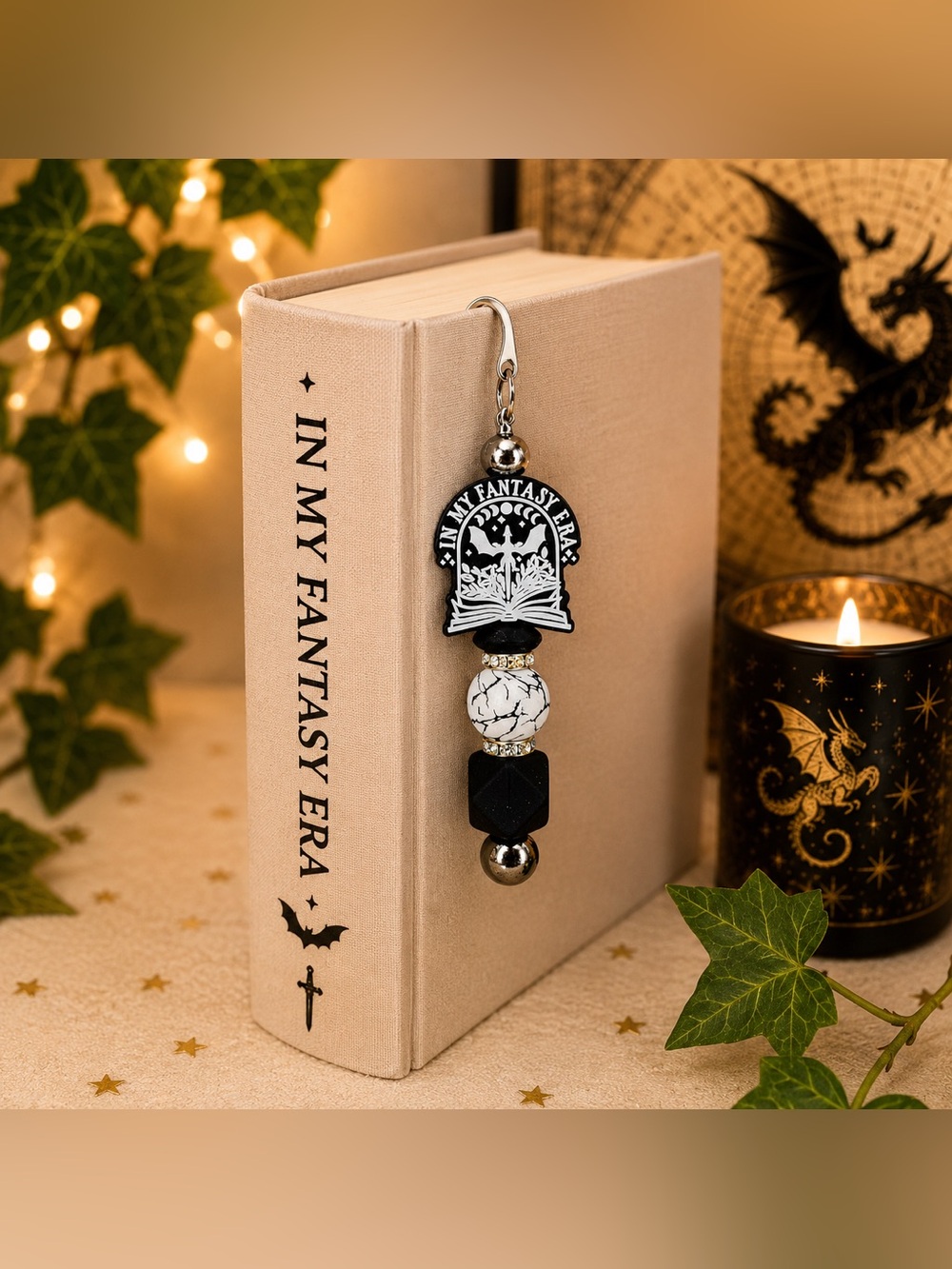 In My Fantasy Era Dragon Beaded Bookmark
